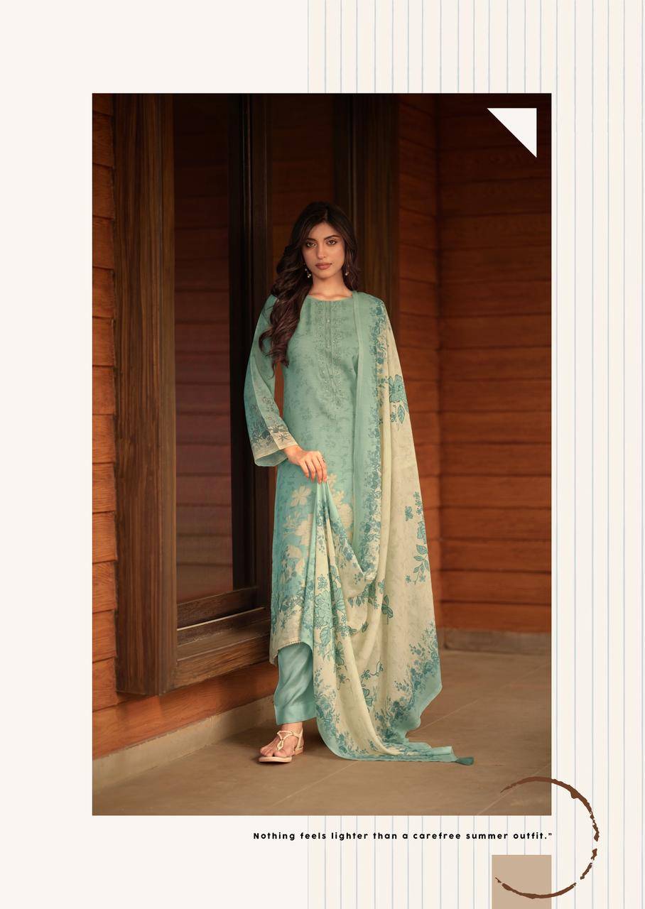 SAFIRA By SANNA Fashion 11149 TO 11154 series Beautiful Festive Suits Stylish PURE HAMP LINEN PRINTED Dresses At Wholesale Price